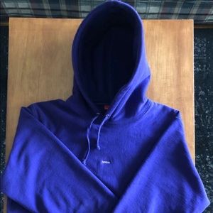 Authentic supreme logo hoodie large
